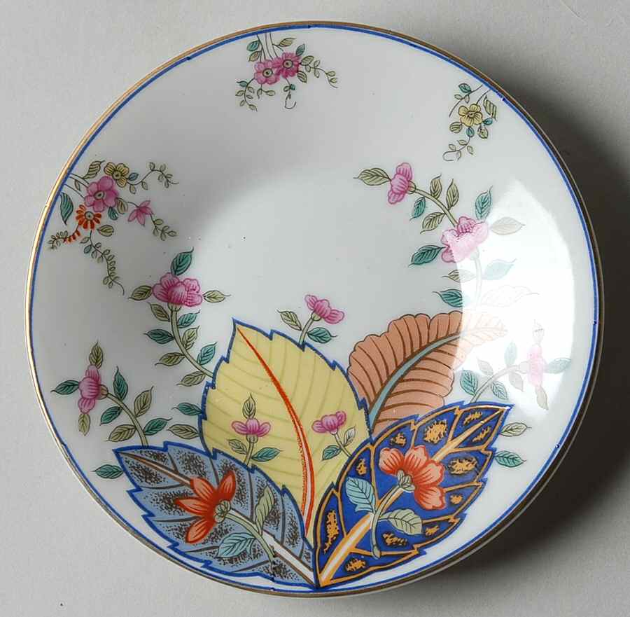 Tobacco Leaf Saucer for Demitasse Cup by Seymour Mann-1