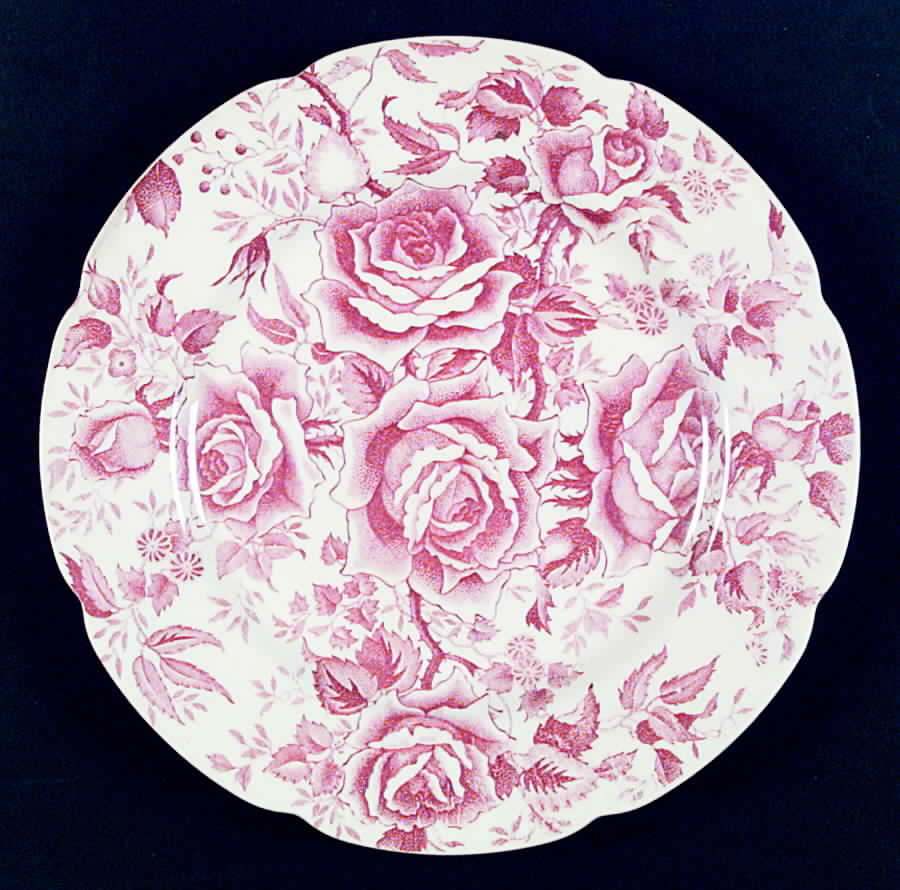 Pink Rose Dinner Plate by Maruta-1