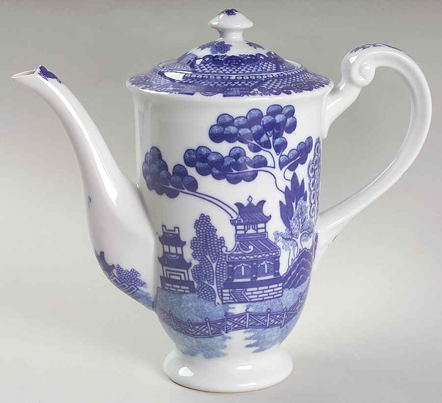 Willow Blue Coffee Pot & Lid by Maruta-1