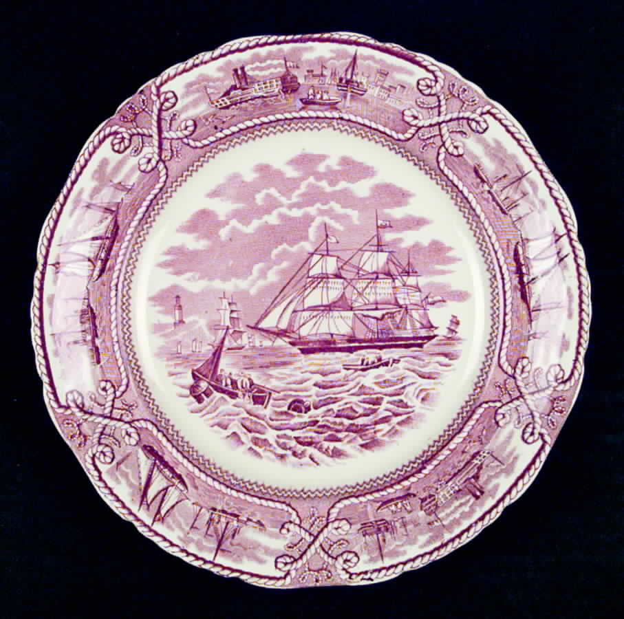 American Marine Pink (Scalloped) Salad Plate by Mason's-1
