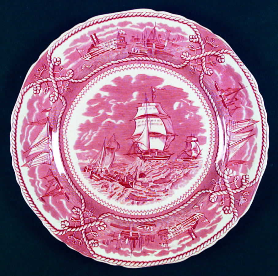 American Marine Pink (Scalloped) Dinner Plate by Mason's-1