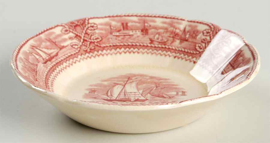 American Marine Pink (Scalloped) Fruit/Dessert (Sauce) Bowl by Mason's-1