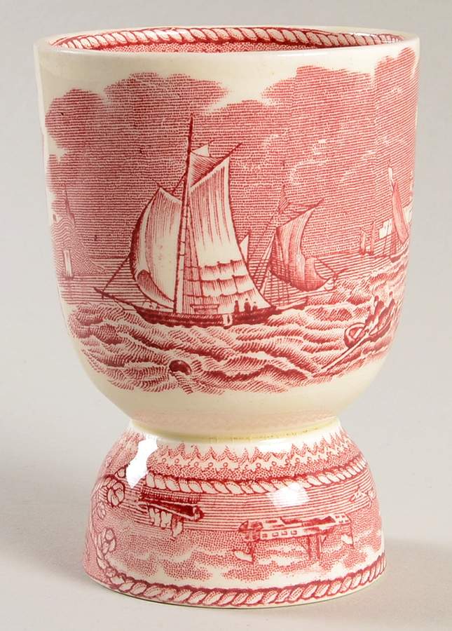 American Marine Pink (Scalloped) Single Egg Cup by Mason's-1