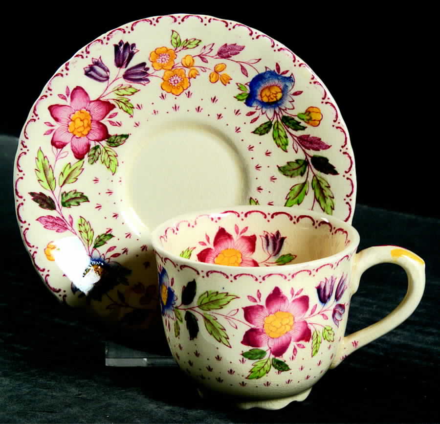 Arbor Flat Demitasse Cup & Saucer Set by Mason's-1
