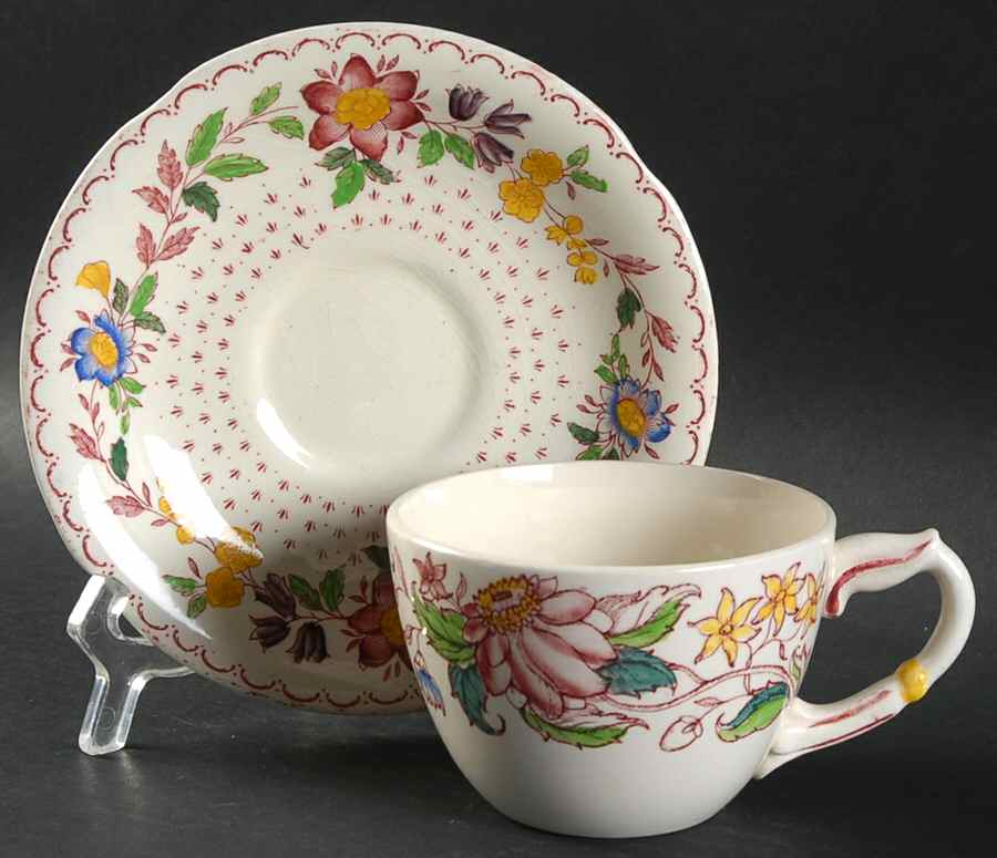 Arbor Flat Cup & Saucer Set by Mason's-1
