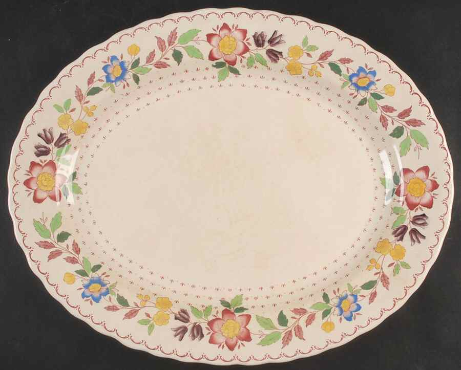 Arbor 15" Oval Serving Platter by Mason's-1