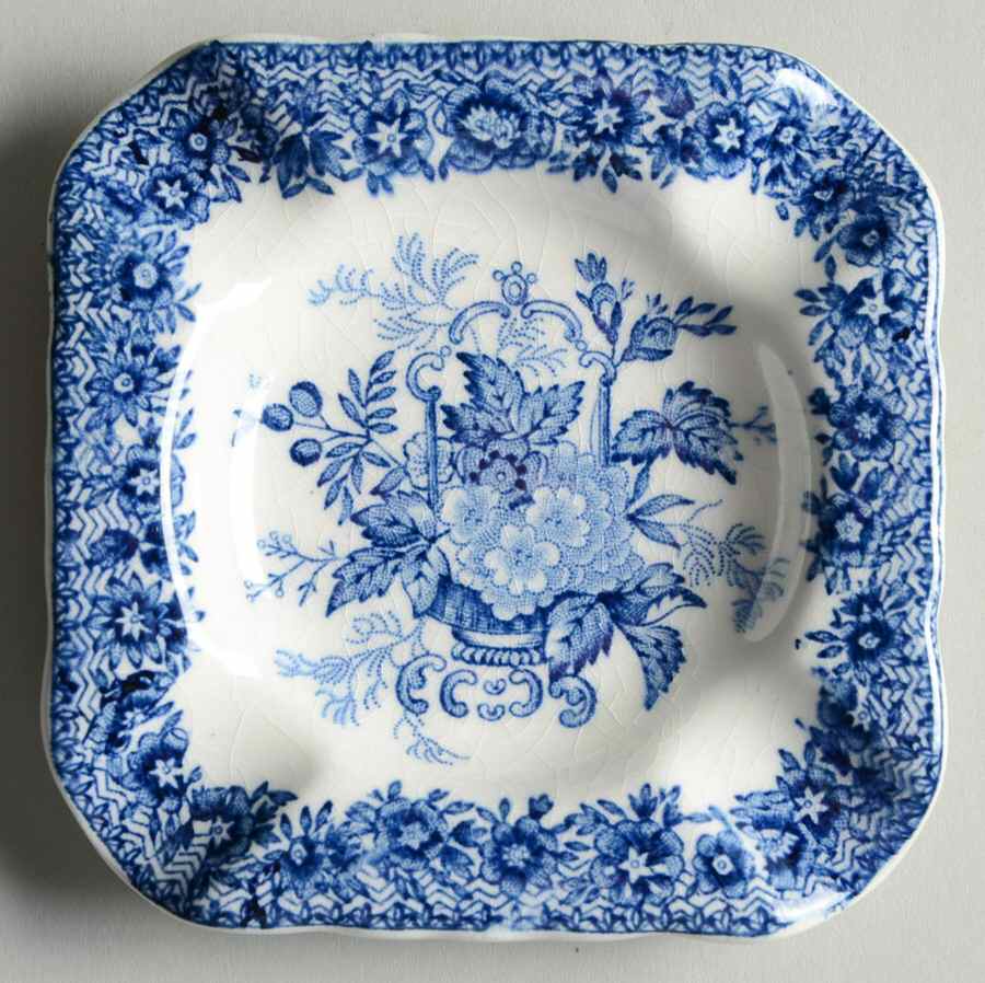 Ascot Blue Square Ashtray by Mason's-1