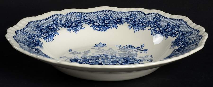Ascot Blue Large Rim Soup Bowl by Mason's-1