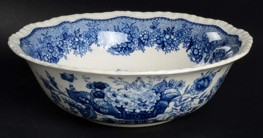 Ascot Blue 9" Round Vegetable Bowl by Mason's-1