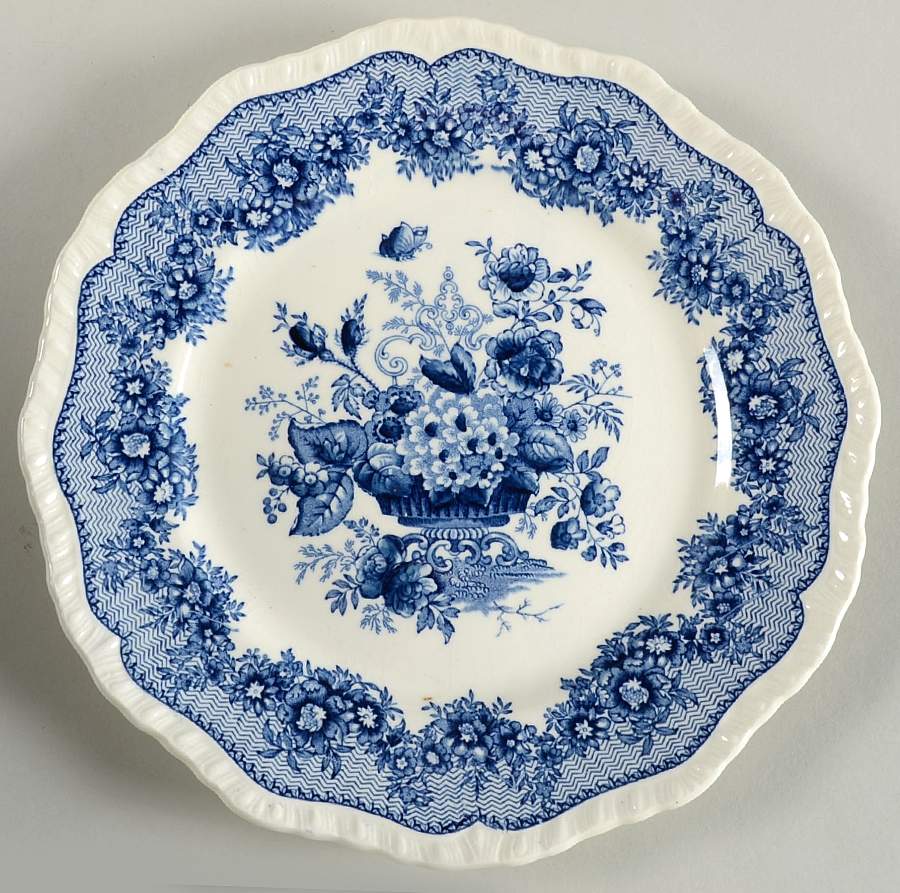 Ascot Blue Luncheon Plate by Mason's-1