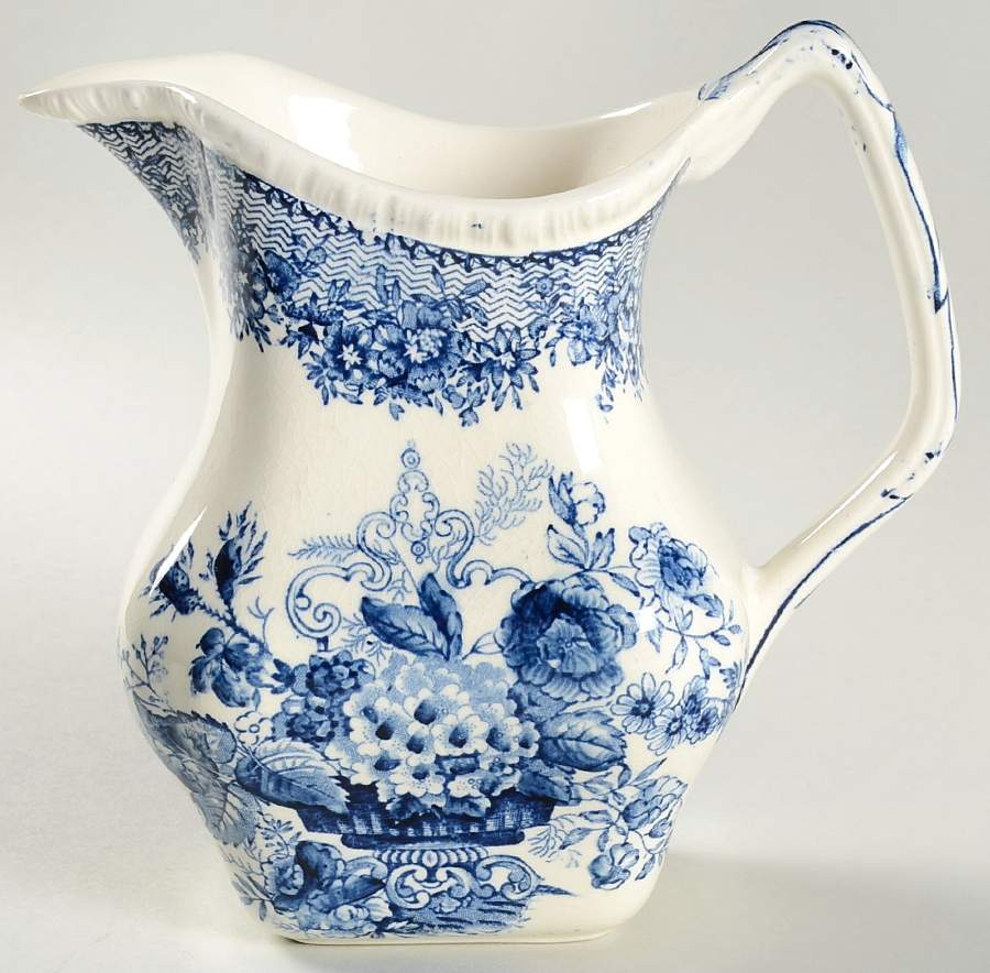 Ascot Blue 20 Oz Gadroon Jug by Mason's-1