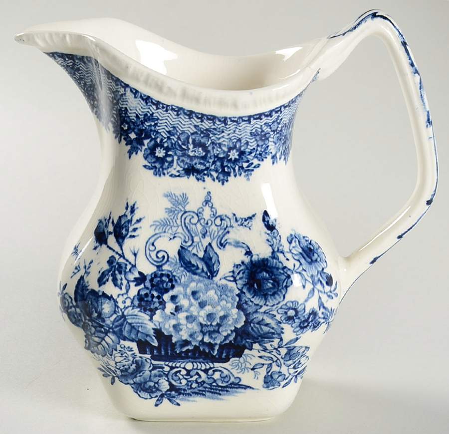 Ascot Blue 12 Oz Gadroon Jug by Mason's-1