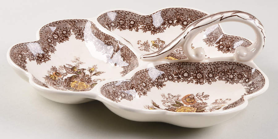 Ascot Brown Multicolor 3-Part Relish by Mason's-1