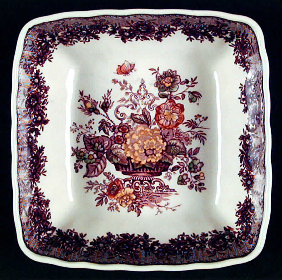 Ascot Brown Multicolor 6" Sweet Dish Lorne by Mason's-1