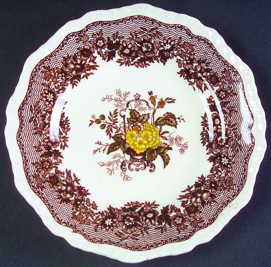 Ascot Brown Multicolor Bread & Butter Plate by Mason's-1