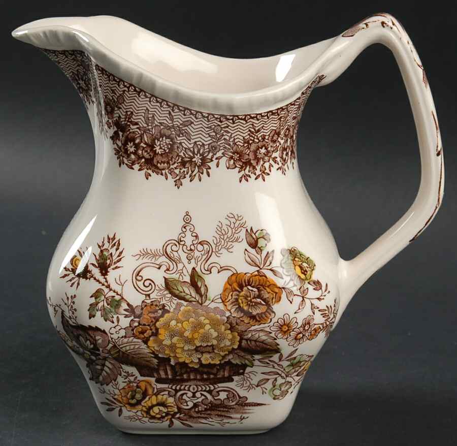 Ascot Brown Multicolor 24 Oz Gadroon Jug by Mason's-1