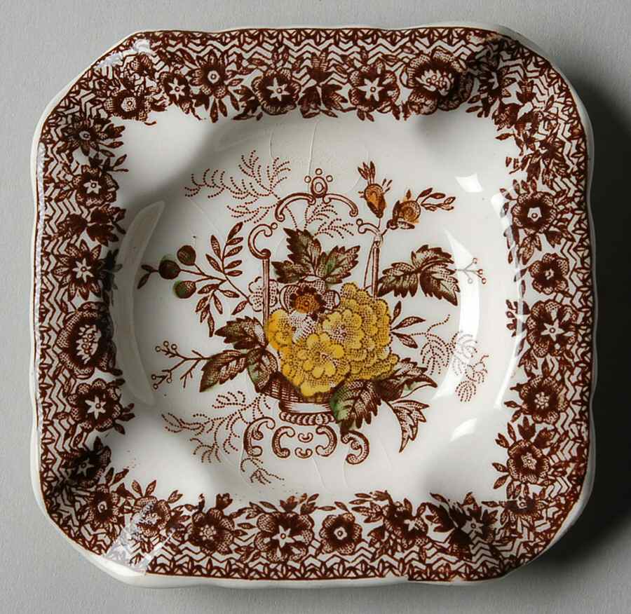 Ascot Brown Multicolor Small Ashtray by Mason's-1