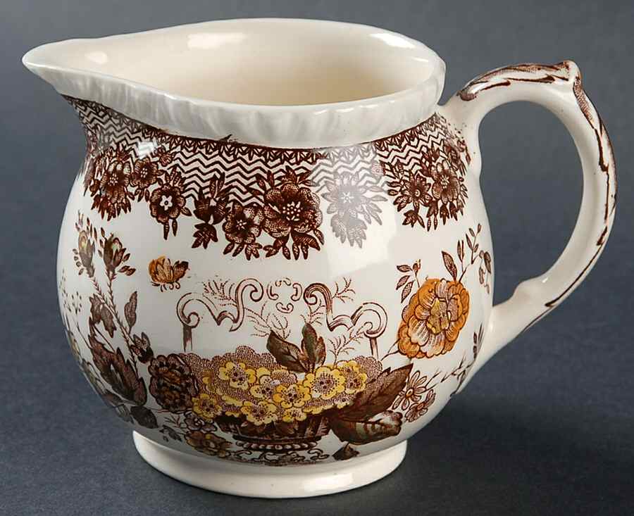 Ascot Brown Multicolor Creamer by Mason's-1