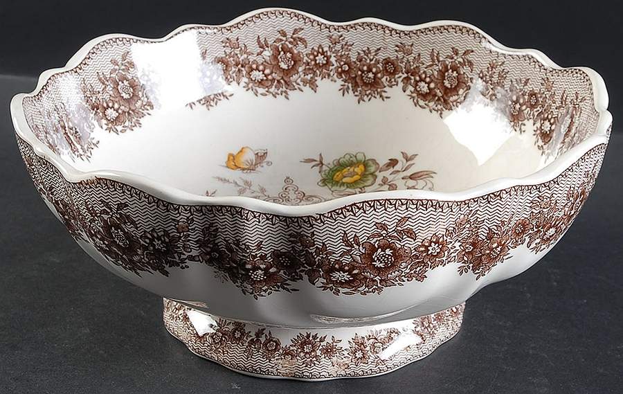 Ascot Brown Multicolor Large Fruit Bowl by Mason's-1