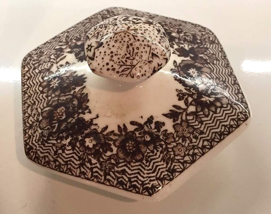 Ascot Brown Multicolor Lid for Ming Jar by Mason's-1