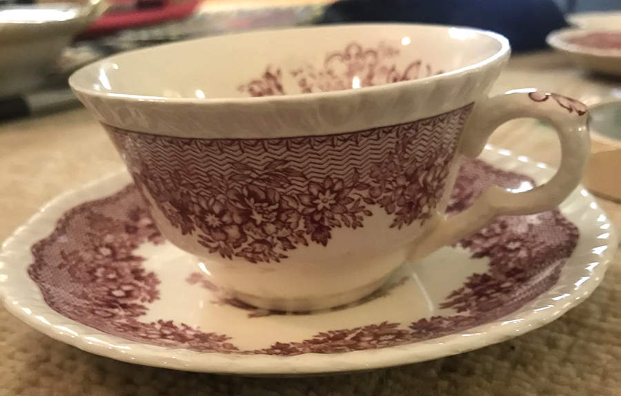 Ascot Red Flat Cup & Saucer Set by Mason's-1