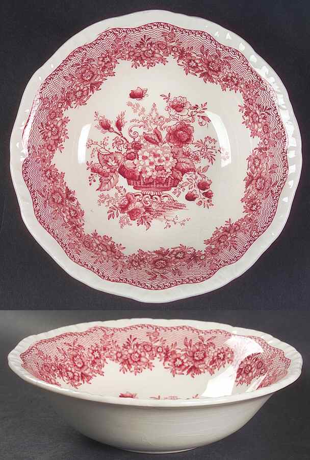 Ascot Red Coupe Cereal Bowl by Mason's-1