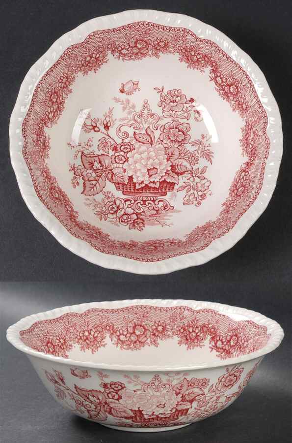 Ascot Red 8" Round Vegetable Bowl by Mason's-1