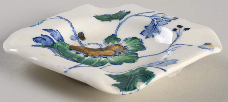 Belvedere Blue Multicolor Small Ashtray by Mason's-1