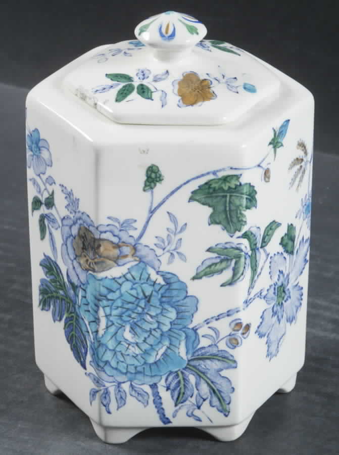 Belvedere Blue Multicolor Candy Jar & Lid by Mason's-1