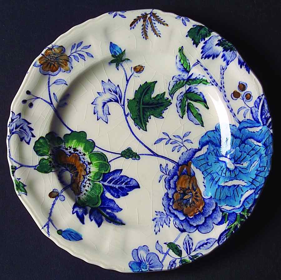 Belvedere Blue Multicolor Bread & Butter Plate by Mason's-1