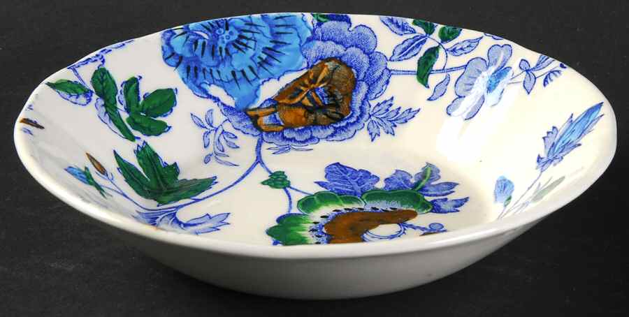 Belvedere Blue Multicolor Fruit/Dessert (Sauce) Bowl by Mason's-1