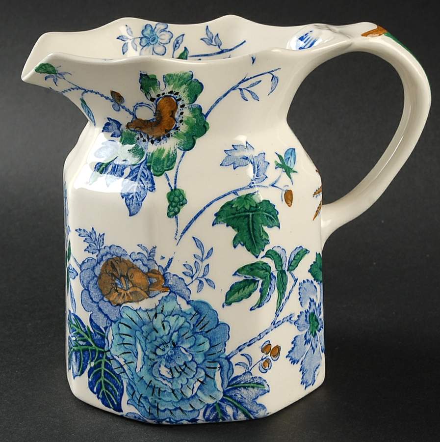 Belvedere Blue Multicolor 16 Oz Pitcher by Mason's-1