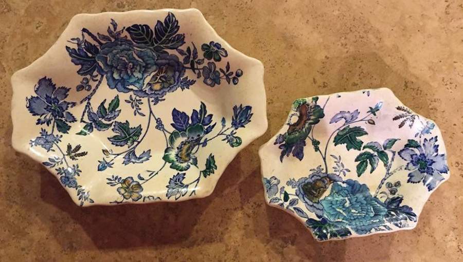 Belvedere Blue Multicolor Small Sweet Meat Dish by Mason's-1