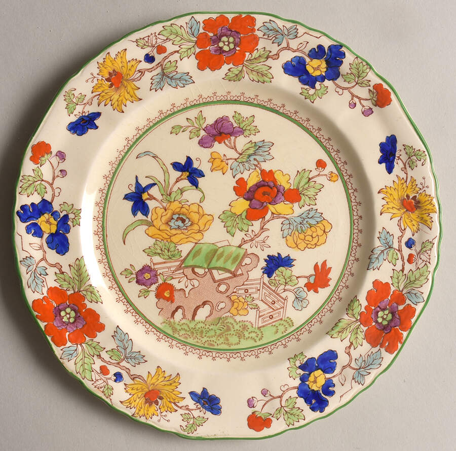 Bible (Green Bible) Salad Plate by Mason's-1