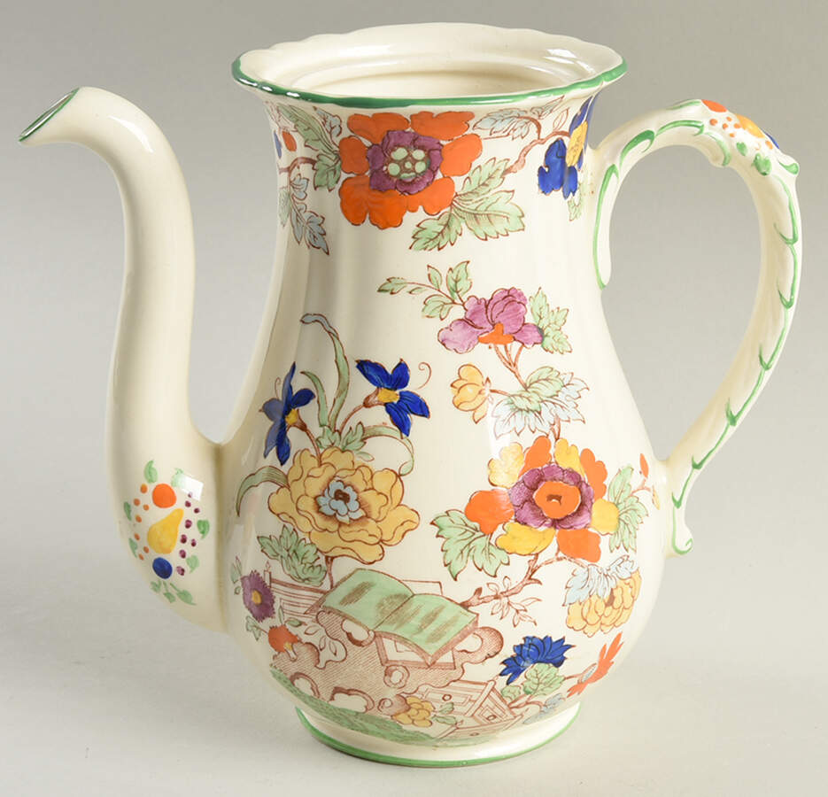 Bible (Green Bible) Coffee Pot No Lid by Mason's-1