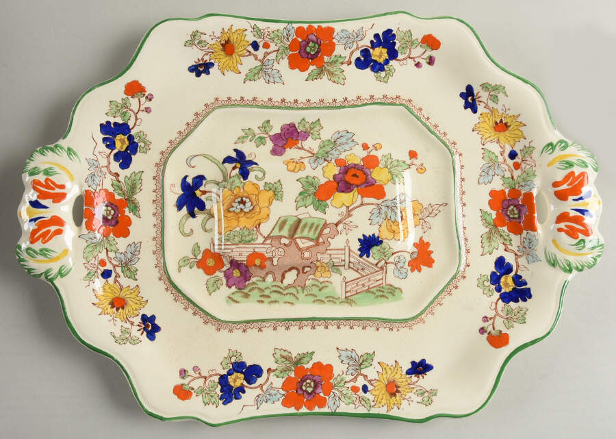 Bible (Green Bible) Underplate for Tureen by Mason's-1