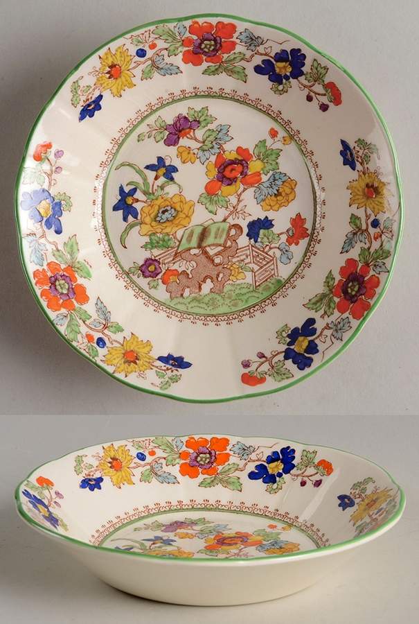 Bible (Green Bible) Fruit/Dessert (Sauce) Bowl by Mason's-1