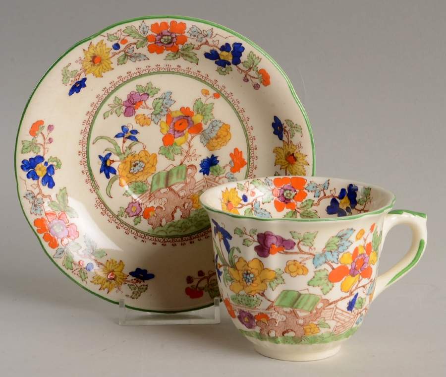 Bible (Green Bible) Flat Cup & Saucer Set by Mason's-1