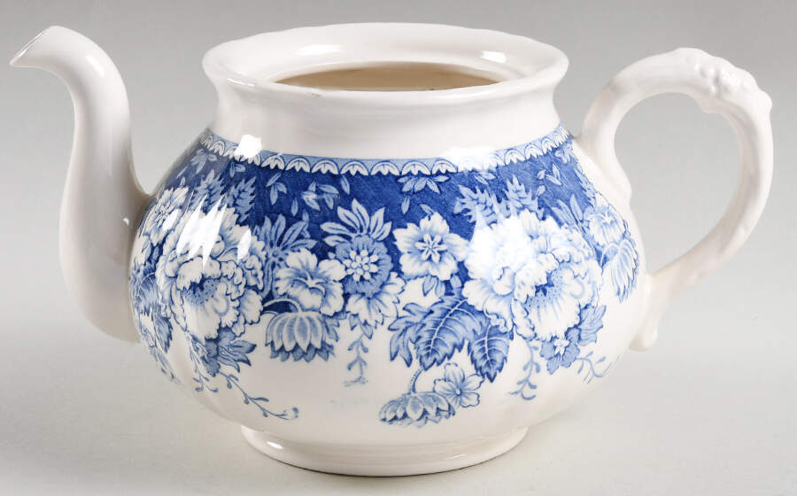 Blue & White Teapot No Lid by Mason's-1