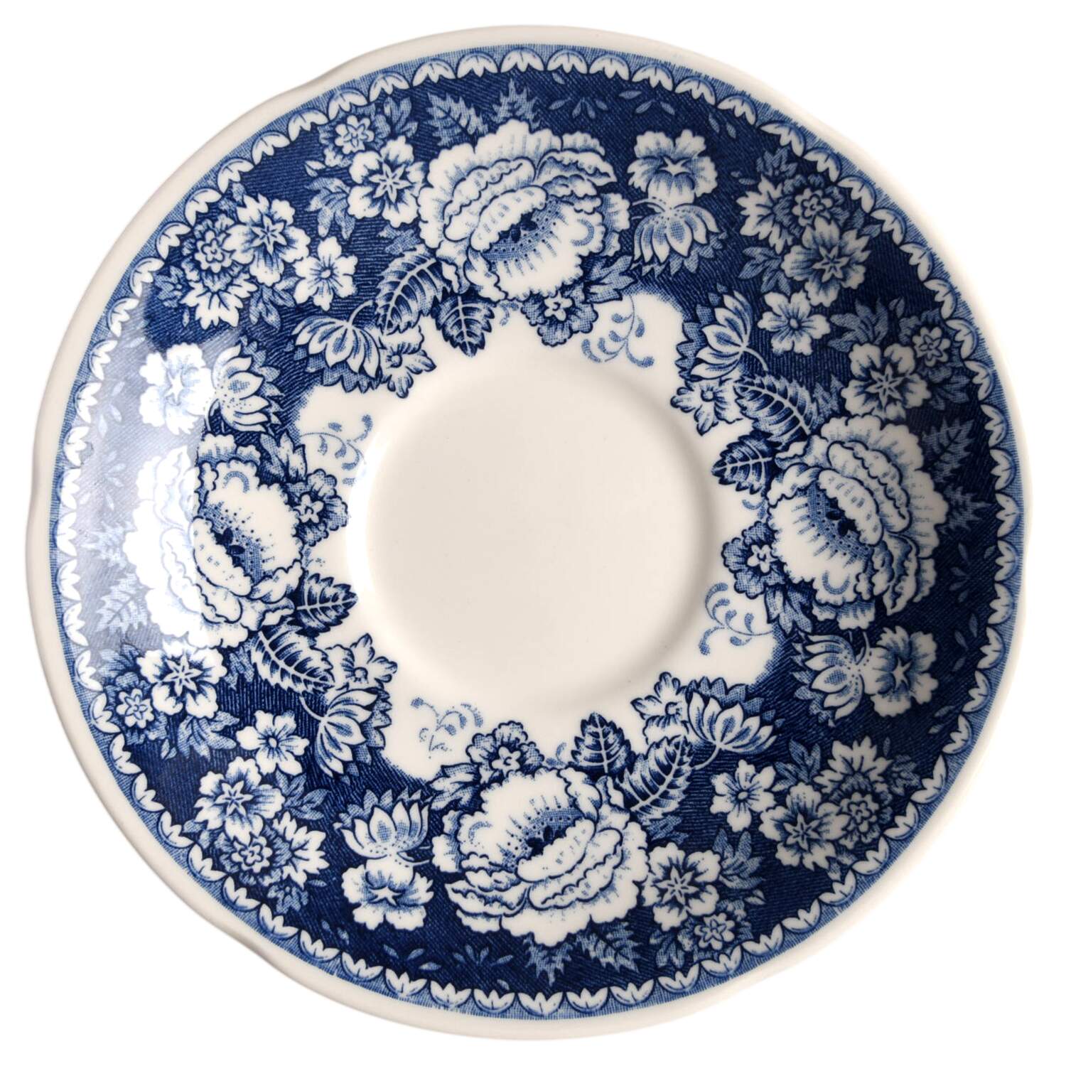 Blue & White Saucer for Breakfast Cup by Mason's-1