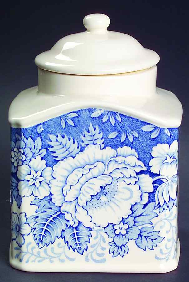Blue & White Nankin Jar & Lid by Mason's-1