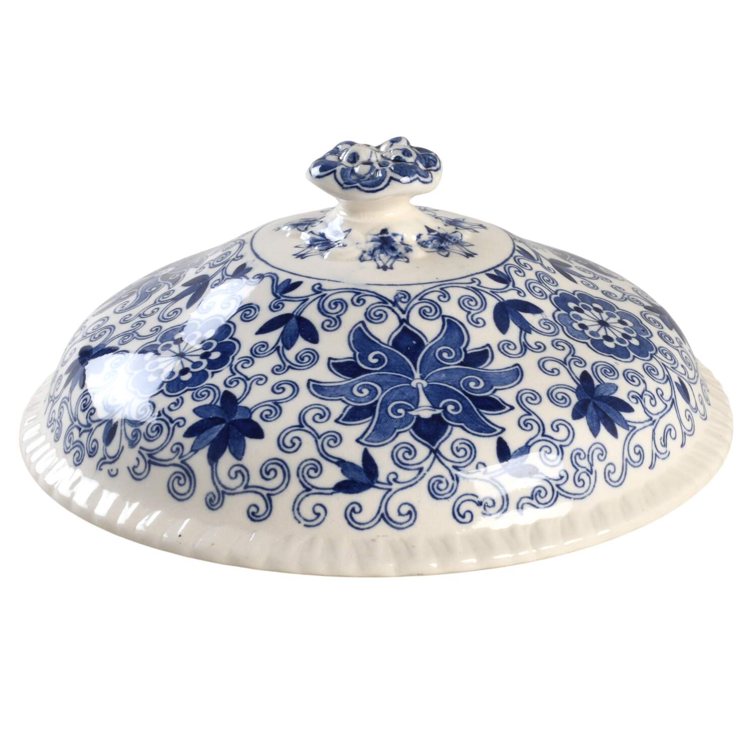 Bow Bells Blue Lid for Round Vegetable by Mason's-1