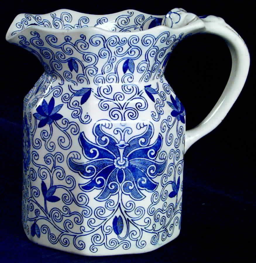 Bow Bells Blue 24 Oz Fenton Jug by Mason's-1