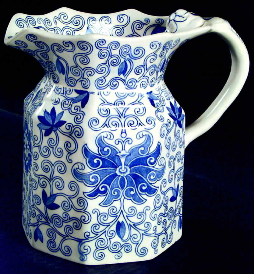 Bow Bells Blue 32 Oz Fenton Jug by Mason's-1