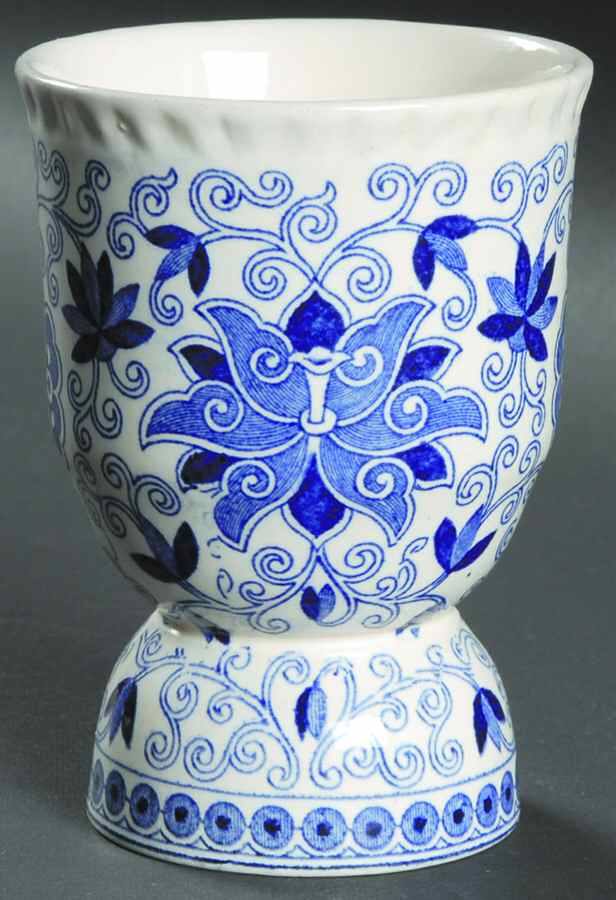 Bow Bells Blue Double Egg Cup by Mason's-1
