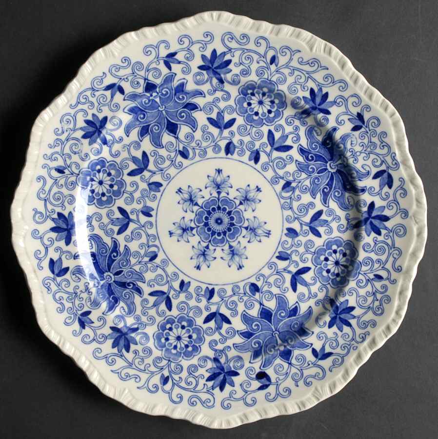 Bow Bells Blue Dinner Plate by Mason's-1
