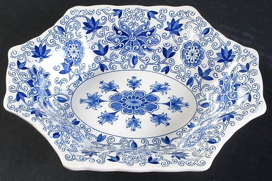 Bow Bells Blue Medium Sweet Meat Dish by Mason's-1