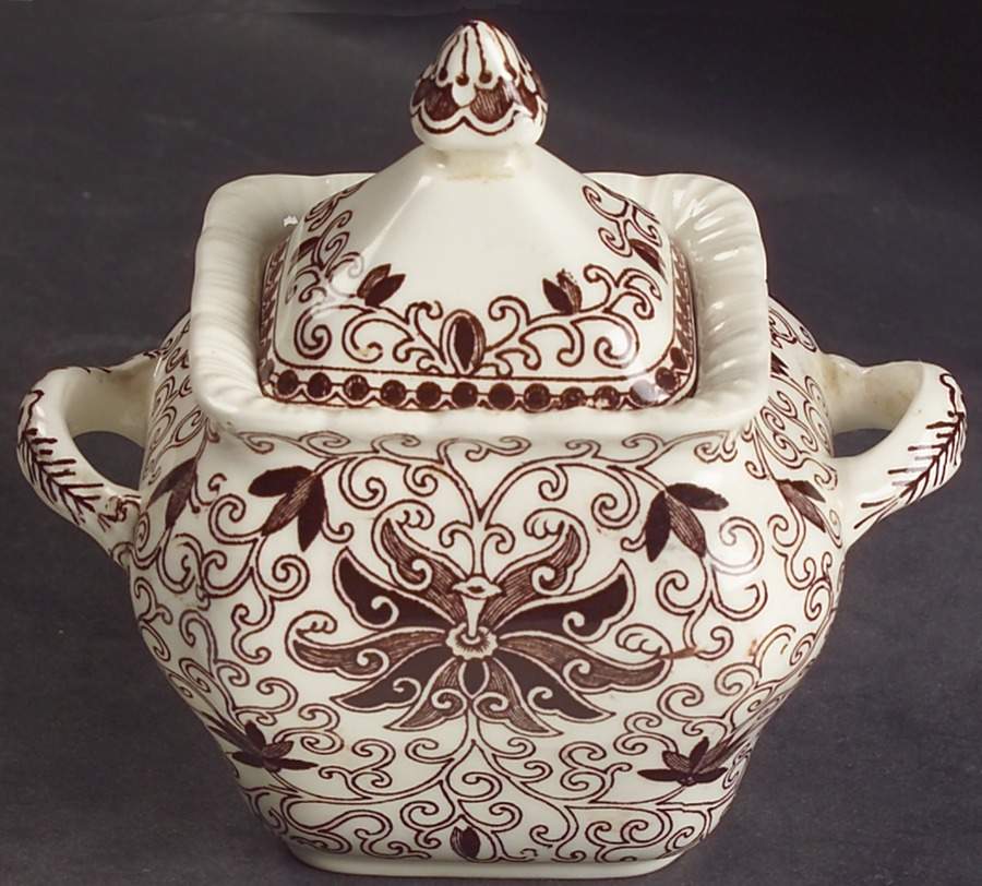 Bow Bells Brown Sugar Bowl & Lid by Mason's-1