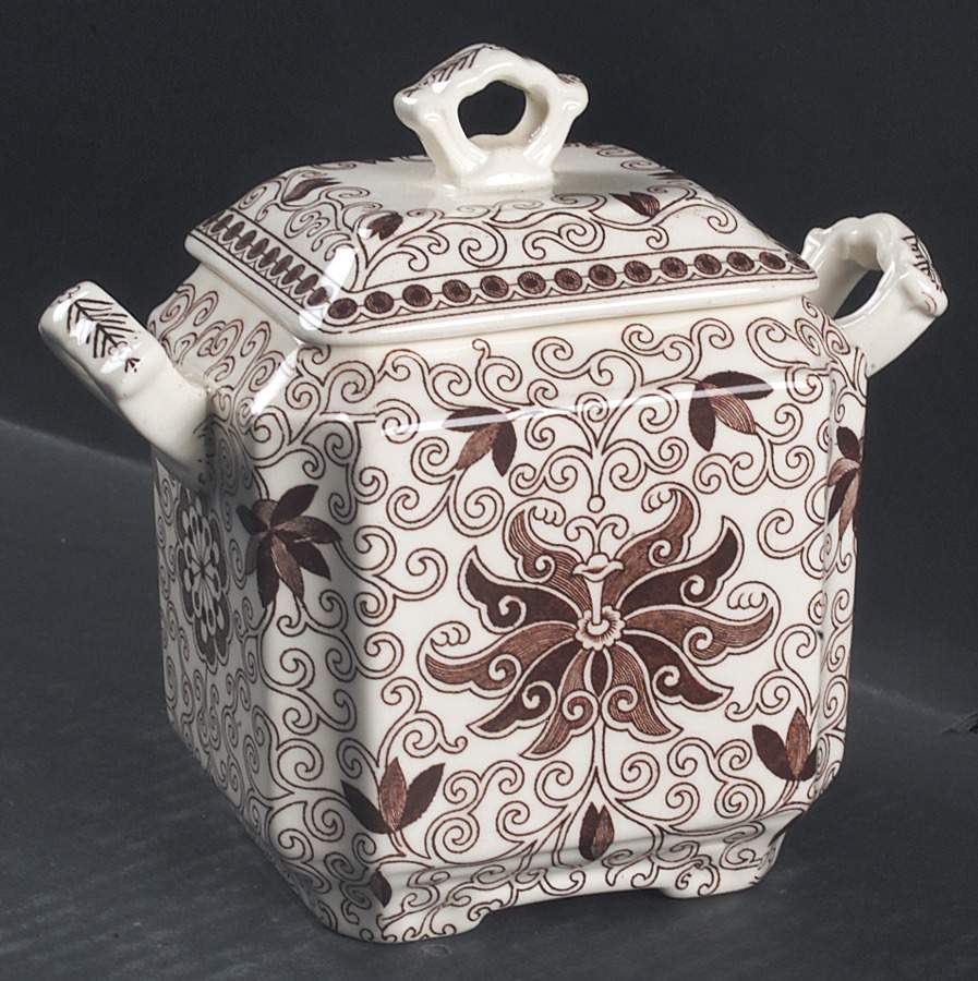 Bow Bells Brown Sugar Bowl & Lid by Mason's-1
