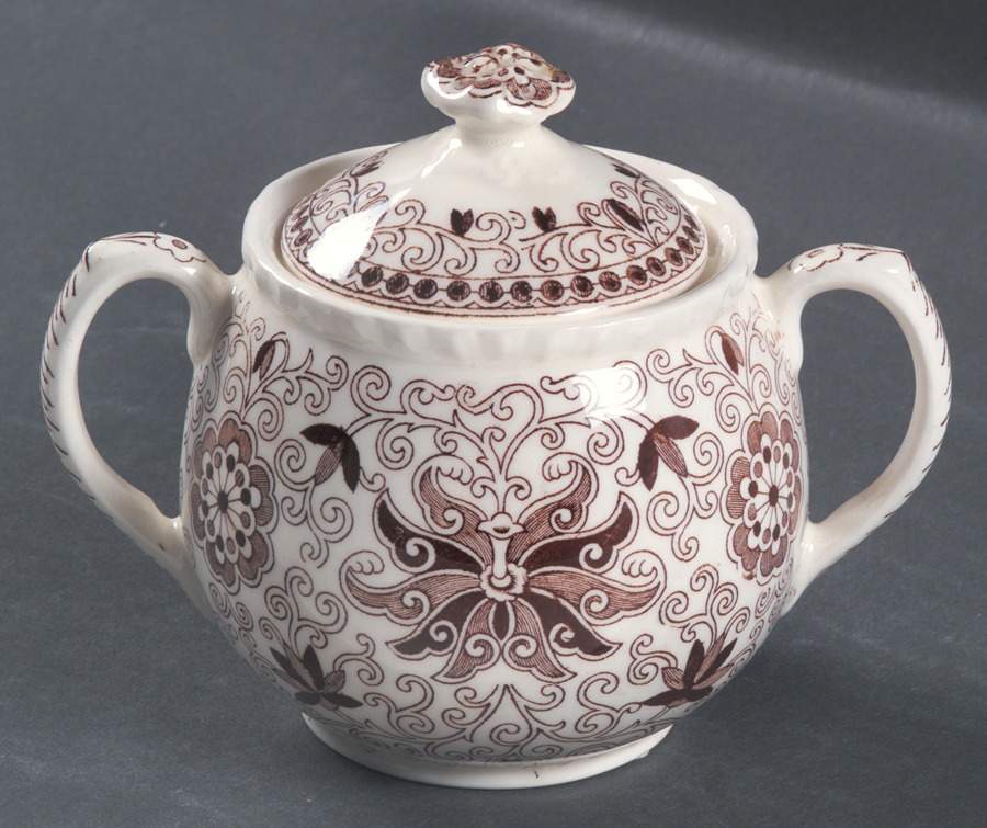Bow Bells Brown Sugar Bowl & Lid by Mason's-1